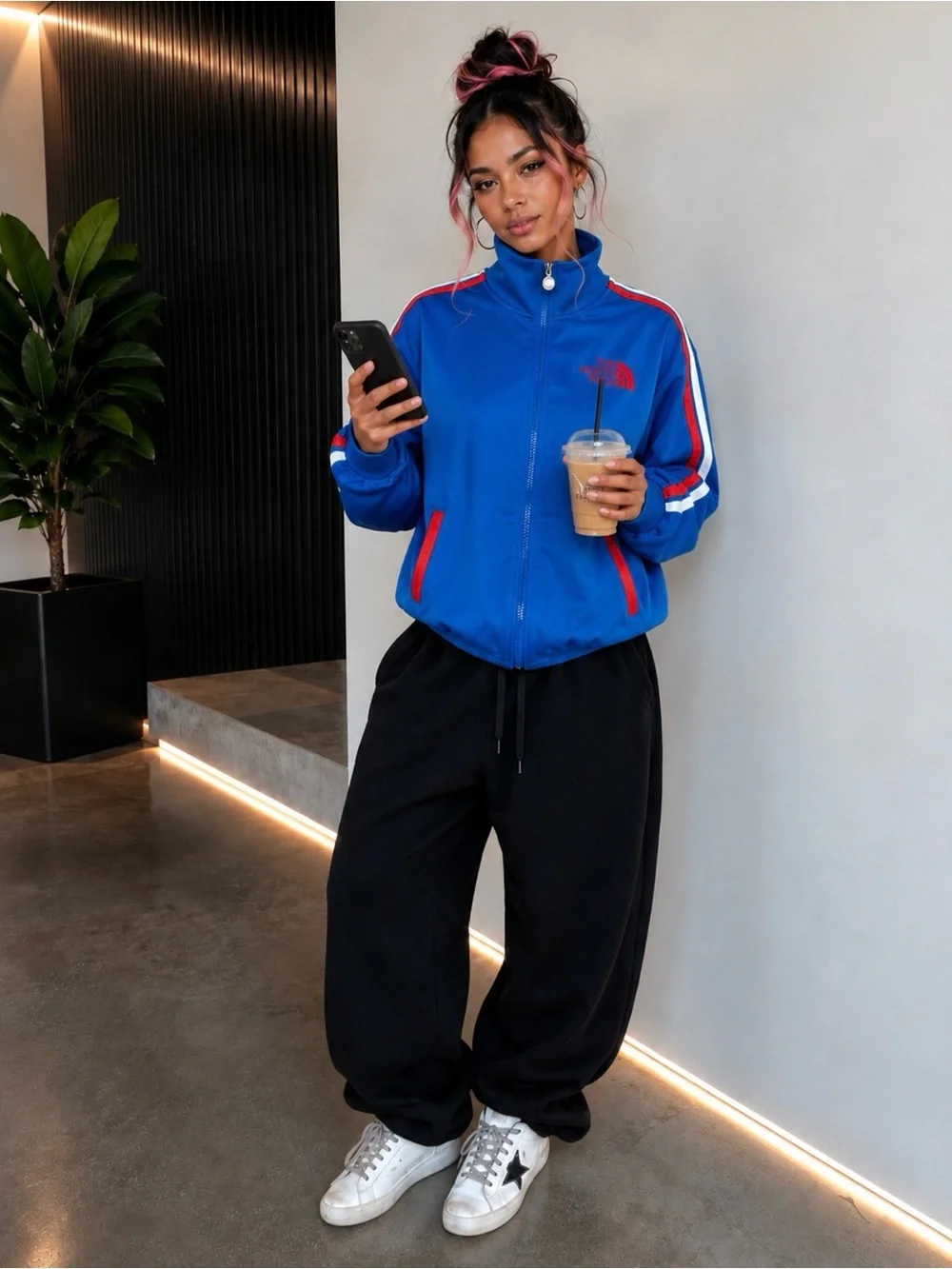 💙♥️🤍 THE NORTH FACE Blue Track Jacket 💙♥️🤍